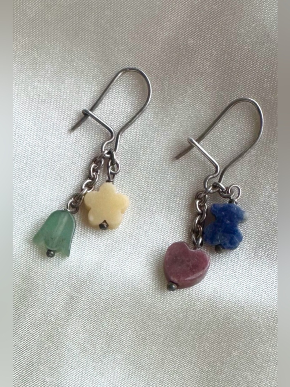 Tous Dangle Earrings Silver Tone Bear Charm – Sold Out